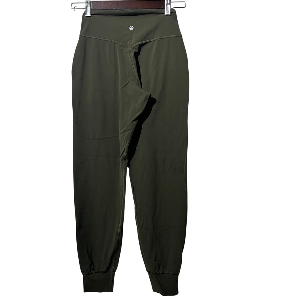 Lululemon Jogger Pants Women's Size 4 Dark Olive Green Align Nulu High Rise Yoga - Picture 2 of 7